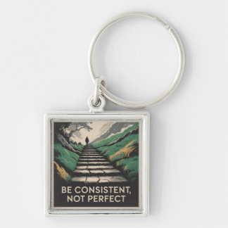 Be Consistent, Not Perfect Key Ring