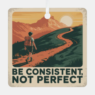 Be Consistent, Not Perfect Metal Tree Decoration