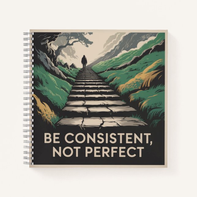 Be Consistent, Not Perfect Notebook (Front)