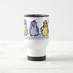 Be Cool Cartoon Penguins Travel Mug
