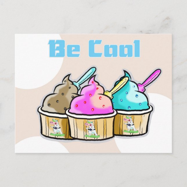 be cool ice cream postcard (Front)