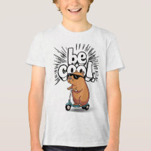 "Be Cool" Scooter Capybara Kids T-Shirt