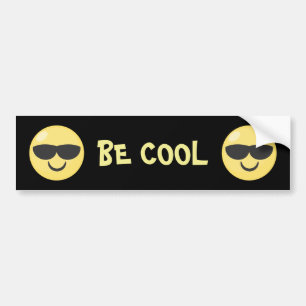 Be Cool Sunglasses Emoji Bumper Sticker