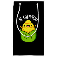 Be Corn-tent Funny Corn Pun Dark BG