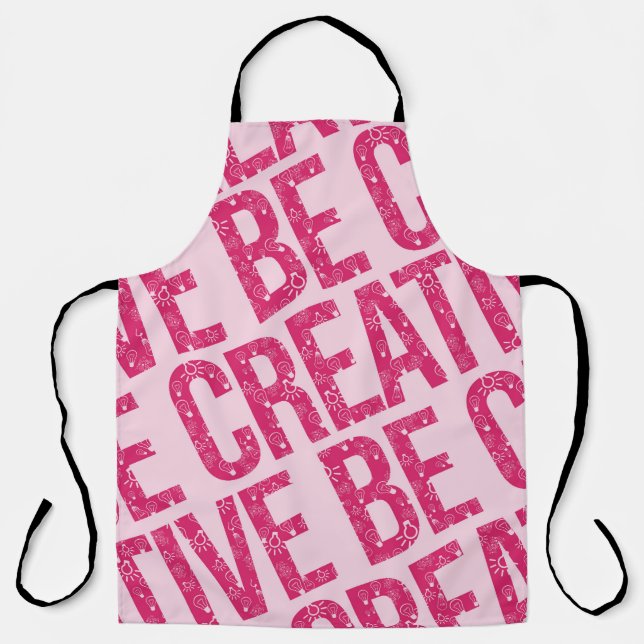 Be Creative Pattern Word Art Examples Pattern Art  Apron (Front)