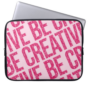 Be Creative Pattern Word Art Examples Pattern Art  Laptop Sleeve