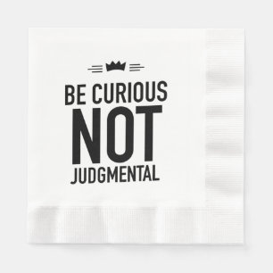Be curious black napkin