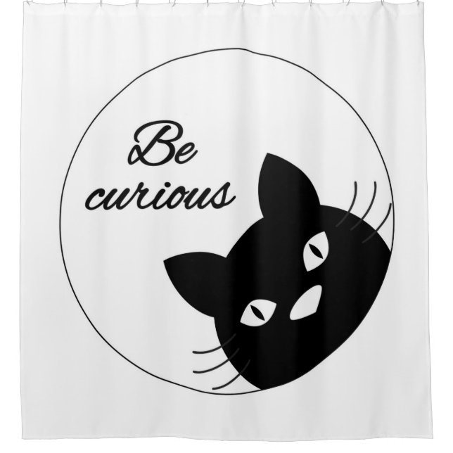 Be Curious Shower Curtain (Front)