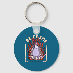 Be Cute Crime Gay Opossum Possum Lover Key Ring