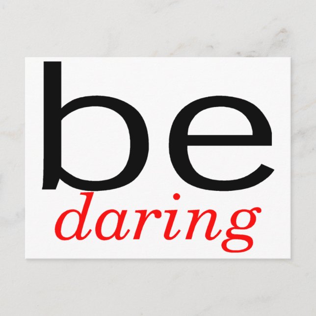 Be Daring Postcard (Front)