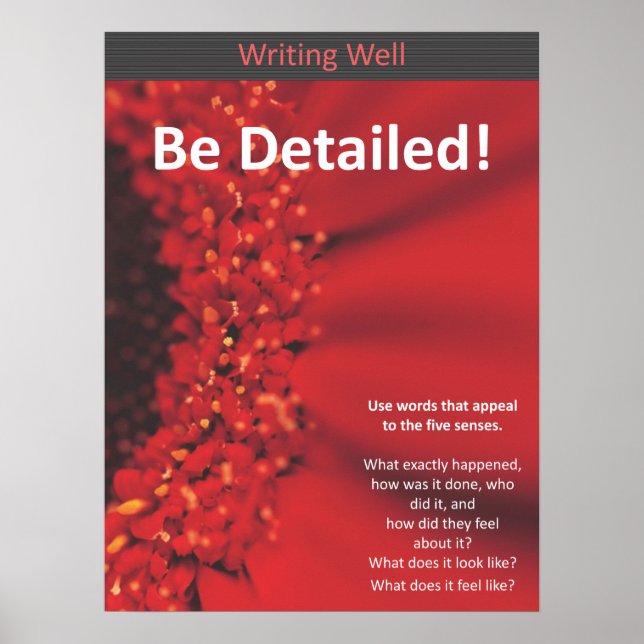 Be Detailed Red Poster (Front)
