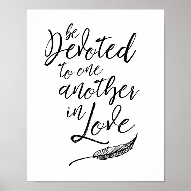 Be Devoted to One Another in Love Art Print (Front)