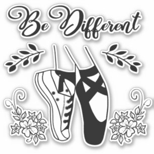 Be Different Ballet Shoes Black and White
