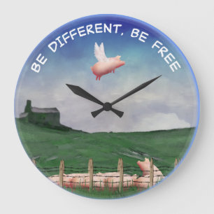 Be Differen't, Be Free Large Clock