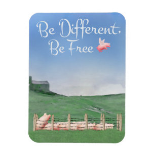 Be Different, Be Free Magnet