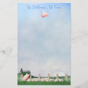 Be Different, Be Free Stationery