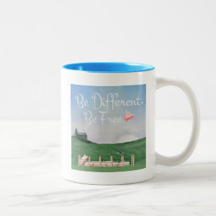 Be Different, Be Free Two-Tone Coffee Mug