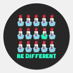 Be Different Classic Round Sticker