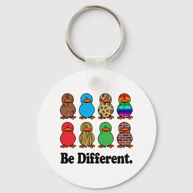 Be Different Ducks Key Ring (Front)