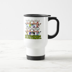 BE DIFFERENT funny funky cows Travel Mug