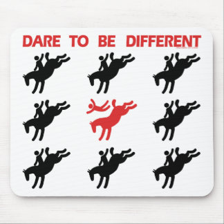 Be Different - Funny Horse Saying Mouse Mat