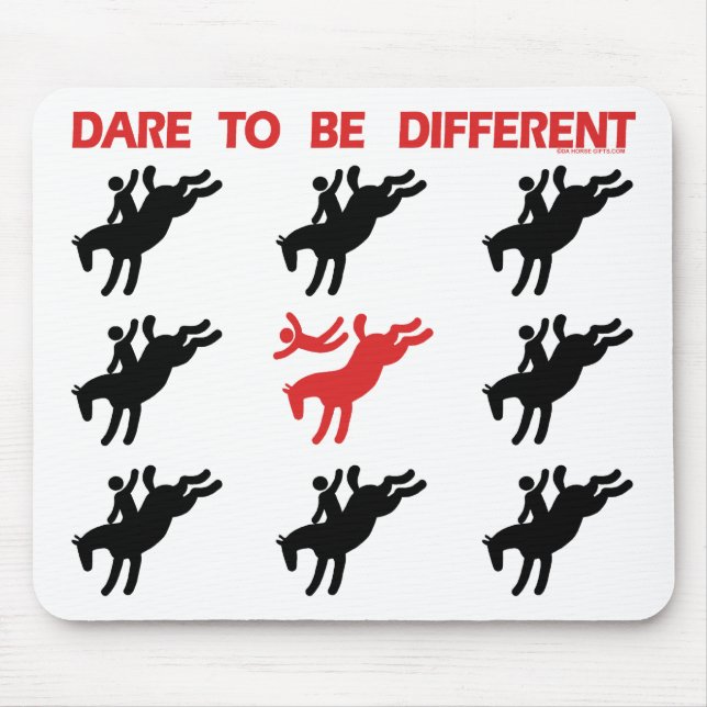 Be Different - Funny Horse Saying Mouse Mat (Front)