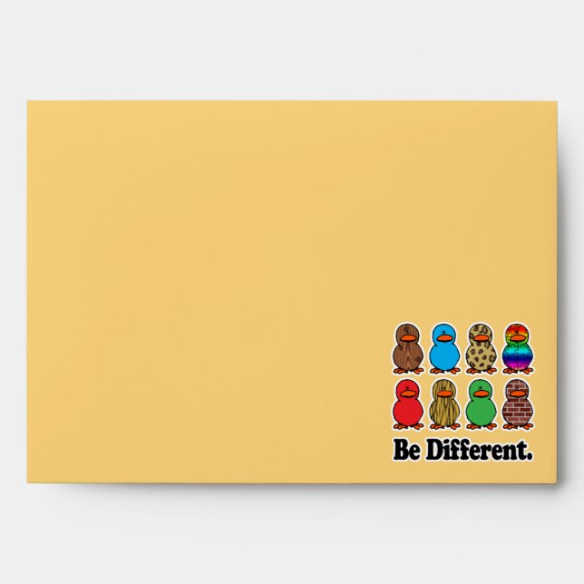 be different funny pattern ducky ducks envelope (Front)