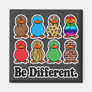 be different funny pattern ducky ducks magnet