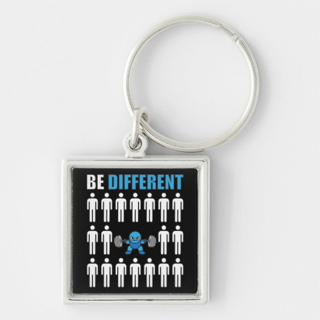 Be Different - Kawaii Anime Bodybuilding Workout Key Ring (Front)