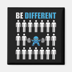Be Different - Kawaii Anime Bodybuilding Workout Magnet