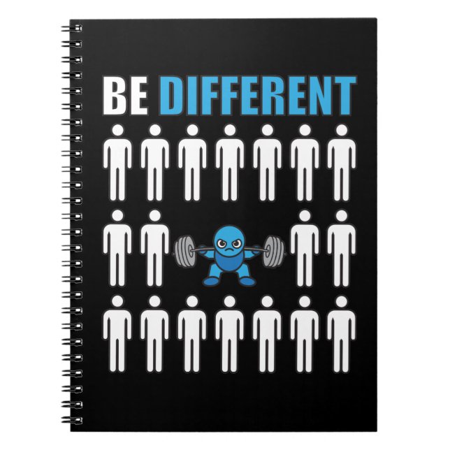 Be Different - Kawaii Anime Bodybuilding Workout Notebook (Front)