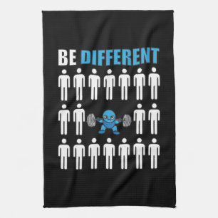 Be Different - Kawaii Anime Bodybuilding Workout Tea Towel