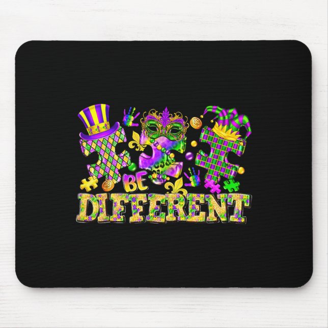 Be Different Mardi Gras New Orleans Au Mouse Mat (Front)