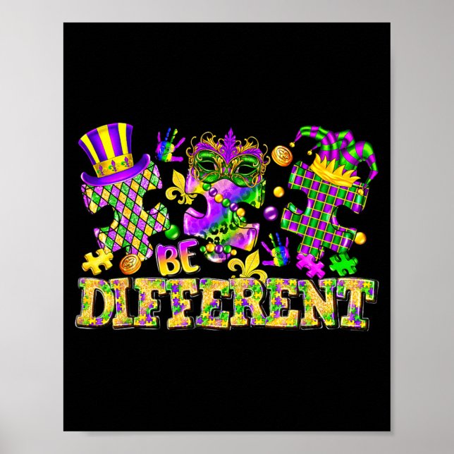 Be Different Mardi Gras New Orleans Au Poster (Front)