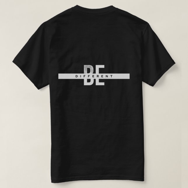 Be Different | Motivational Typography T-Shirt (Design Back)