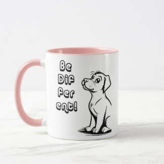 Be Different Smart Dog Mug – Inspiring Minimal Pet