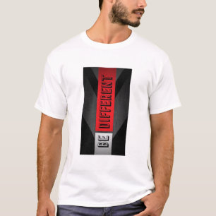 BE DIFFERENT. TEXT PRINTED T-SHIRT