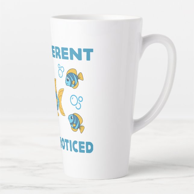 Be Different unique creative design with fishes Latte Mug (Right)