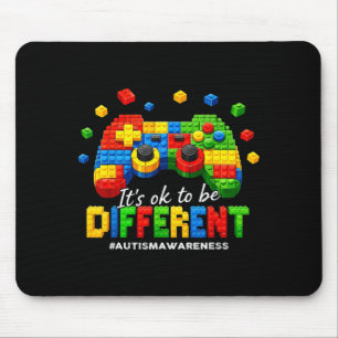 Be Different Video Game Au Awareness Boys Kids Mouse Mat