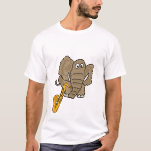 BE- Elephant Playing the Saxophone T-shirt