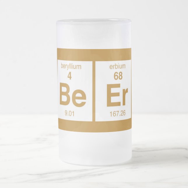 Be Er Frosted Glass Beer Mug (Center)