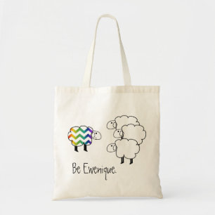 Be Ewenique Rainbow Sheep Tote Bag