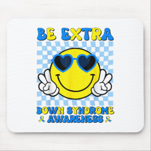 Be Extra Smile Face Down Syndrome Awareness Kids T Mouse Mat