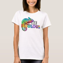 Be fabulous! with rainbow coloured chameleon 