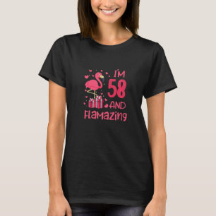 Be flamazing amazing flamingo love 58 birthday 58 T-Shirt