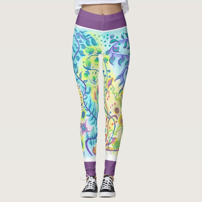 Be flexible Express your freedom - yoga Leggings (Front)