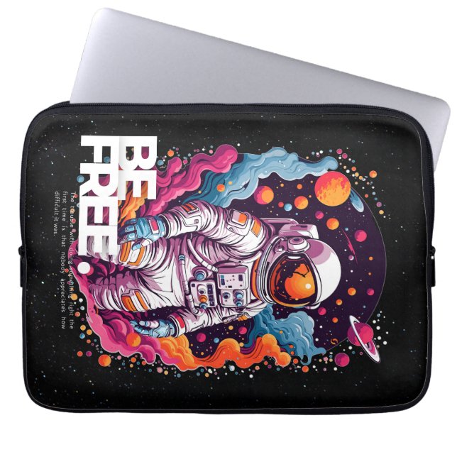 BE FREE Astronaut design  Laptop Sleeve (Front)