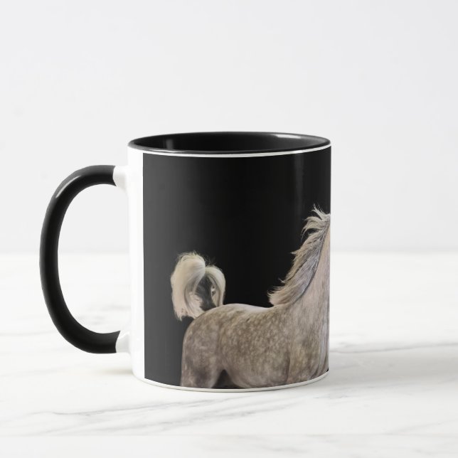 be free. horse collection. arabian grey mug (Left)