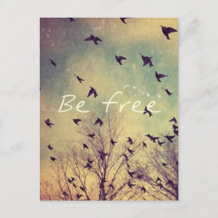 Be Free Inspirational Postcard