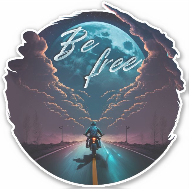 Be Free | Motorcycle riding by moonlight (Front)